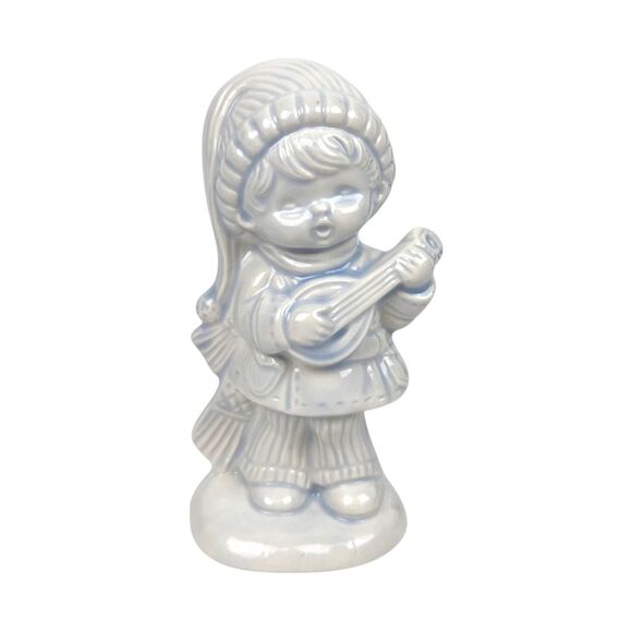 Vintage Ceramic Caroler Figurines - Hand-Painted Christmas Decor, Set of 6 - Picture 7 of 10